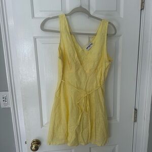 Princess Polly Light Yellow Textured Mini Dress
